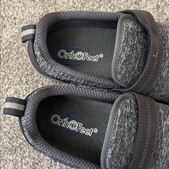 Orthofeet women’s Slip-On sneaker heather gray Sz 6.5 medium width - Picture 2 of 8